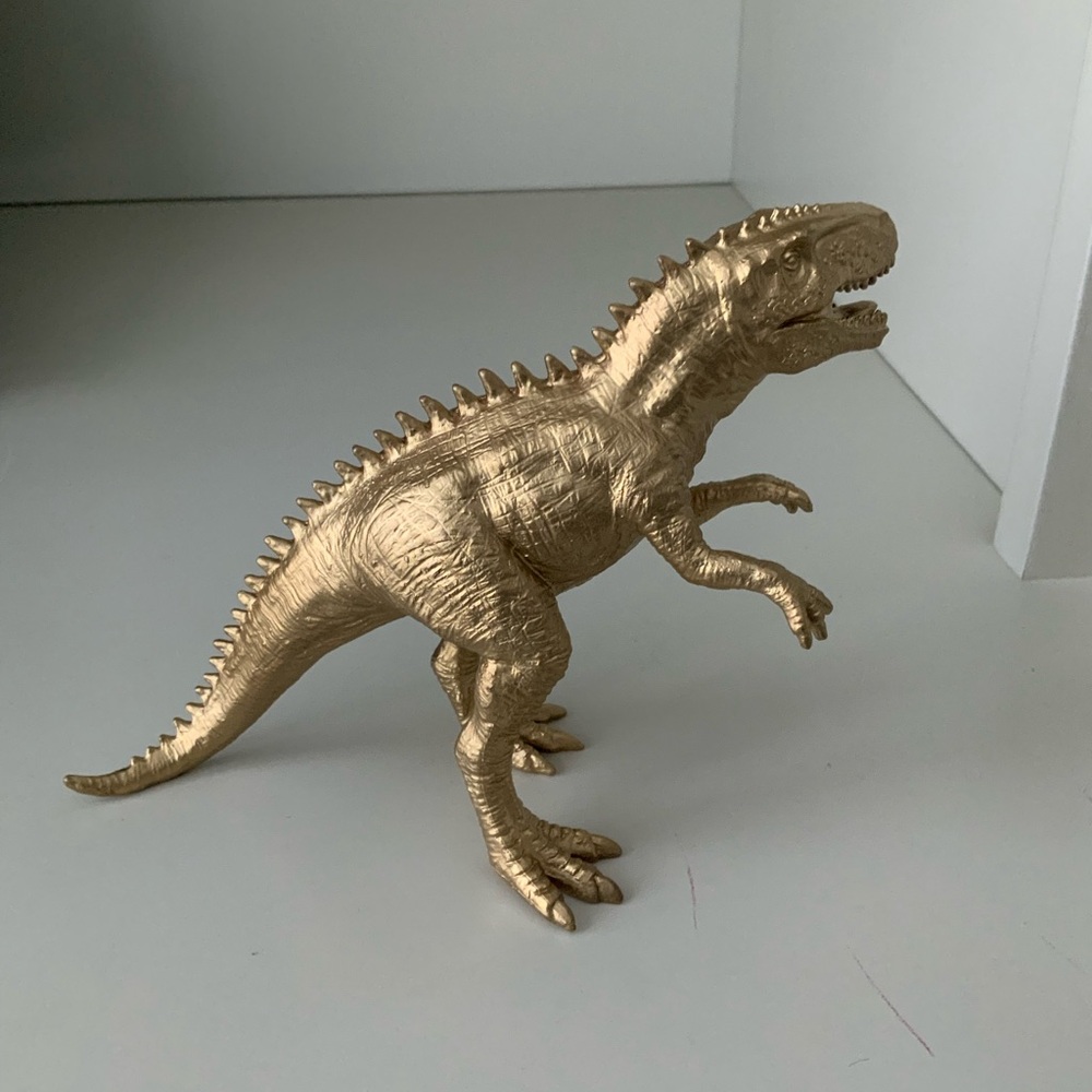 LUX Gold Metallic T Rex Dinosaur Decorative BRAND NEW Decor